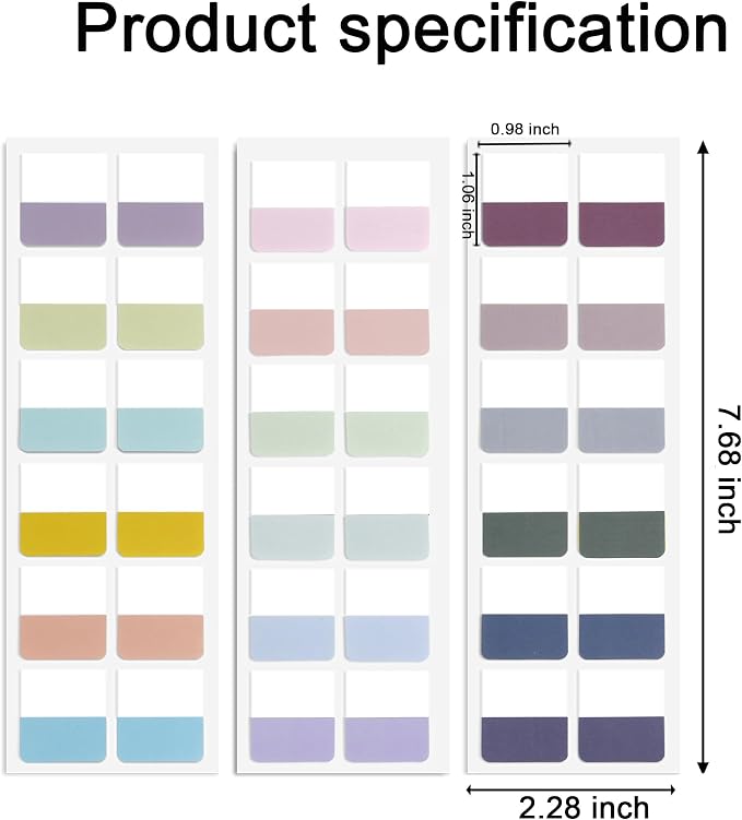 Potanro Sticky Book Tabs 360PCS Notebook Colorful Book Annotation Tabs Kit - Image 8