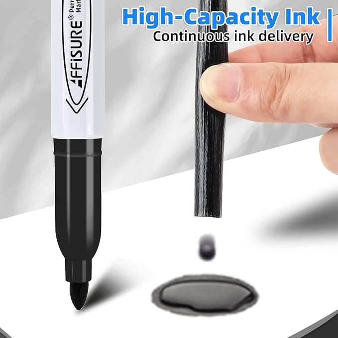 Permanent Markers Assorted Colors Set, 8 Colored Markers 8 Pack, Fine Point,Works on Wood, Plastic, Metal, and More, for Adults, Artist, Taecher, Kids-DeskLoop Office