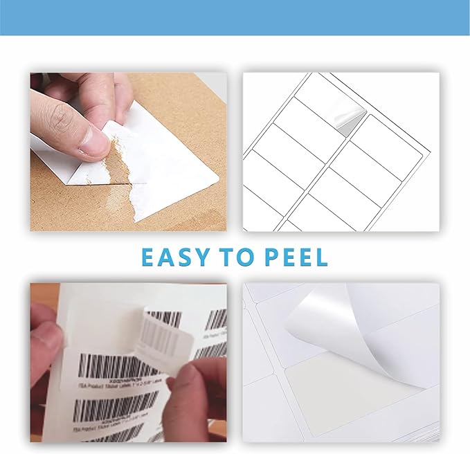 Premium 10 UP 2" x 4" Shipping Labels, 1000 Mailing Labels for Envelopes, Laser/Ink Jet Printer Compatible, White Paper Printable Stickers-DeskLoop Office
