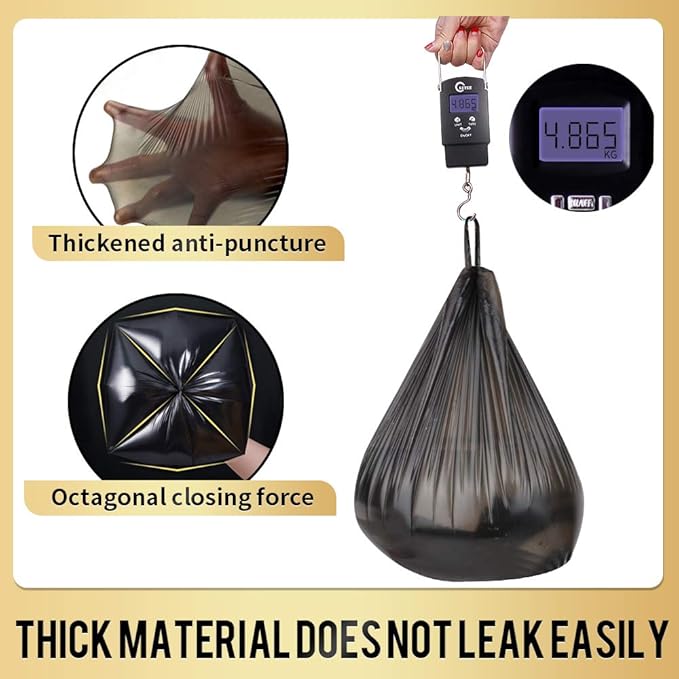 Handle Trash Bags 4 Gallon 100 Counts Small Garbage Bags for Office,Kitchen,Bedroom Waste Bin, Rubbish,Trash Can Liner-DeskLoop Office