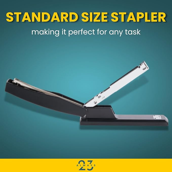 Always23 Stapler, Stapler for Classroom, 20-Sheet Capacity, Staplers, 2 Pack Black.-DeskLoop Office