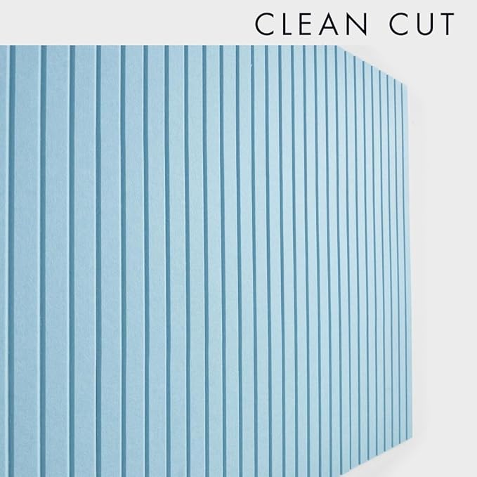 Large Cork Boards for Walls Black Felt Alternative - Slat Wall Paneling, Bulletin Board Tiles for Home Decor, Push Pin Corkboard Organizer for Office, Classroom-12-Pack Panel Kit (Baby Blue)-DeskLoop Office