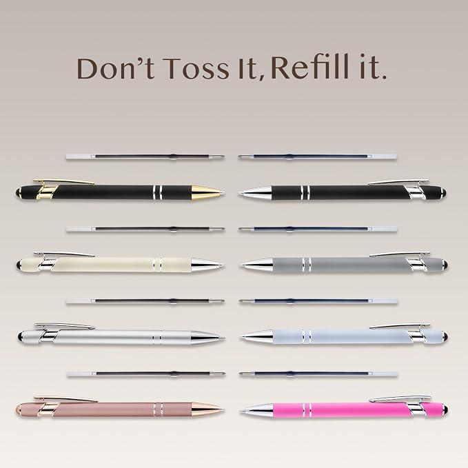LINFANC 36pcs Ballpoint Pen Refills Black Ink Medium Point 1.0mm Tip Smooth - Image 7