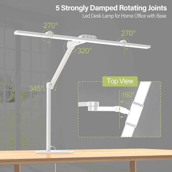 Micomlan Architect Desk Lamp for Home Office, 24W Adjustable Led Desk Light - Image 6