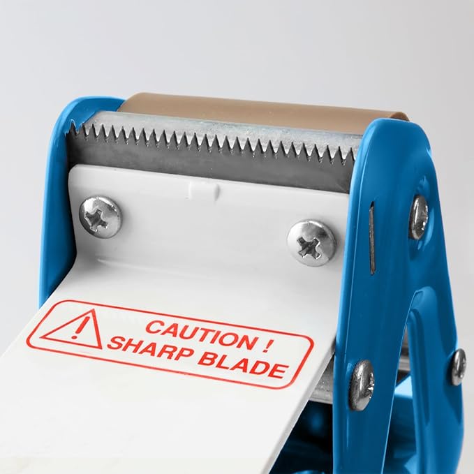 Heavy Duty Metal Frame Tape Gun - 3 Inch Core with Special Ergonomic Handle - Packing Tape Dispenser with Premium Tempered Steel Blade for 2" Tape Rolls-DeskLoop Office