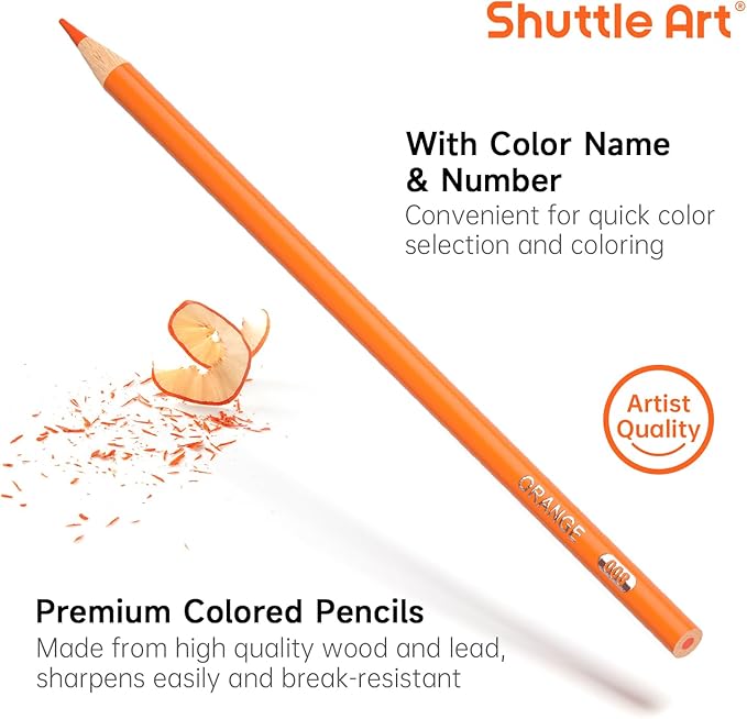 Shuttle Art 504 Colored Pencils Bulk, 12 Vibrant Colors, Pack of 42, Pre-sharpened Coloring Pencils, Wood Colored Pencil for Kids Teachers, Classroom Essentials, Back to School Supplies-DeskLoop Office