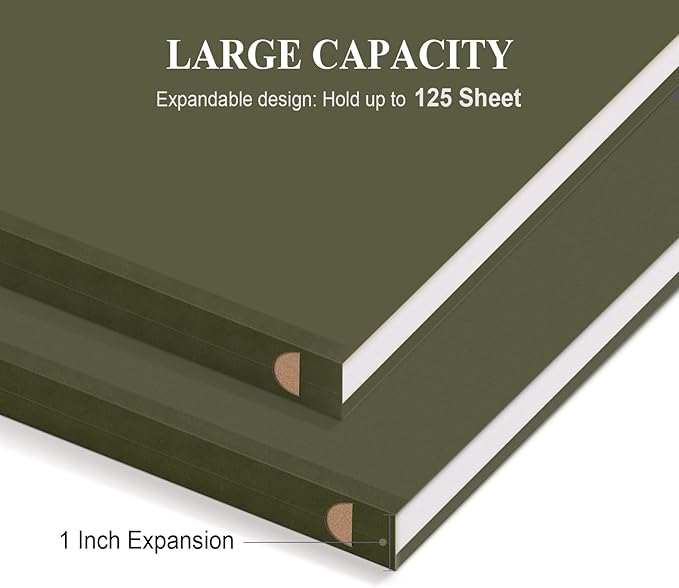 ViVin Hanging File Folders, 1/5-Cut Adjustable Tabs with 48 Per Box, 1 Inch Expansion, 48 Pack Letter Size Hanging File Folders, Designed for Office Home School Filing Cabinet(Green)-DeskLoop Office