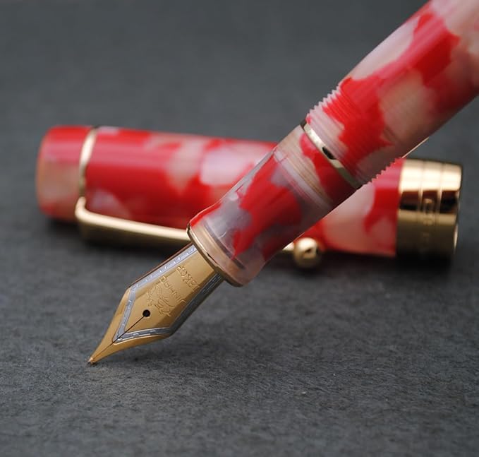 JINHAO 100 Fountain Pen with Ink Converter (Medium Nib 0.7mm, Red White Koi)-DeskLoop Office