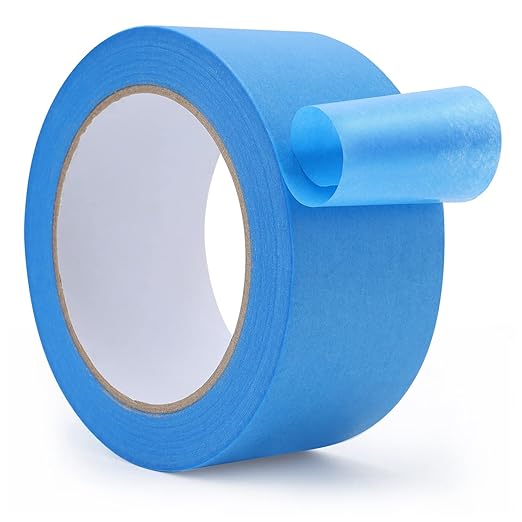 Lichamp Blue Painters Tape, 1 Pack 1.9 inch by 55 Yards Paper Tape, Blue Tapes for Crafts Arts-DeskLoop Office