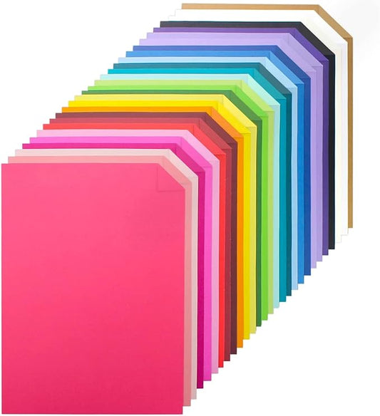 60 sheets Color Cardstock, 28 Assorted Colors 250 gsm A4 Size, Double Sided Printed Cardstock Paper, Premium Thick Card Stock for Card Making, Craft, Scrapbooking, Party Decors-DeskLoop Office