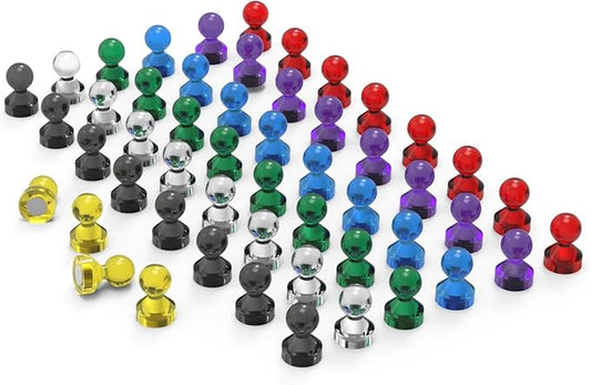 Ant Mag Magnetic Push Pins Strong Push Pin Magnets for Fridge Whiteboards Calendars Maps in School & Office Pack of 52 Assorted-DeskLoop Office