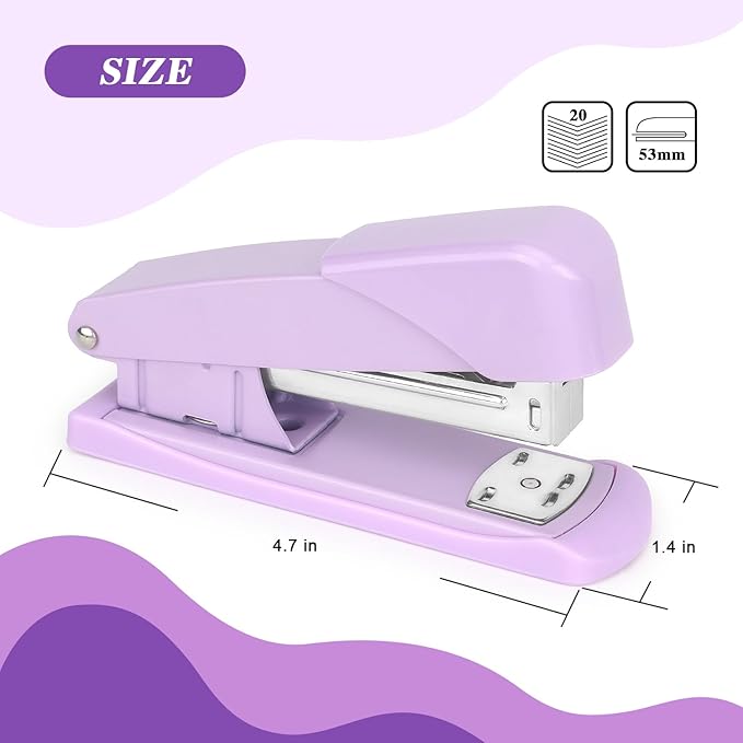 Tamaki Stapler, Office Stapler, Staplers for Desk(Purple)-DeskLoop Office