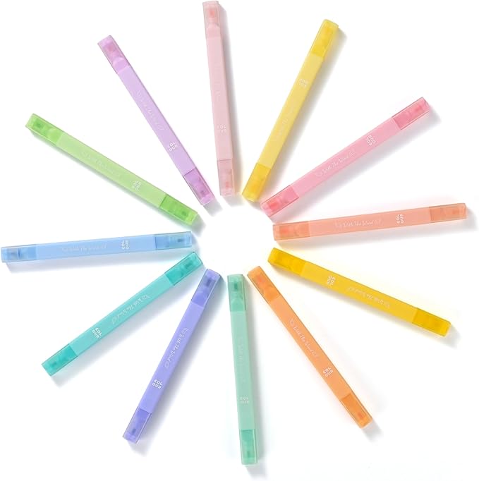 konket 12Pcs Aesthetic Bible Pastel Highlighters and Pens no bleed Cute - Image 7