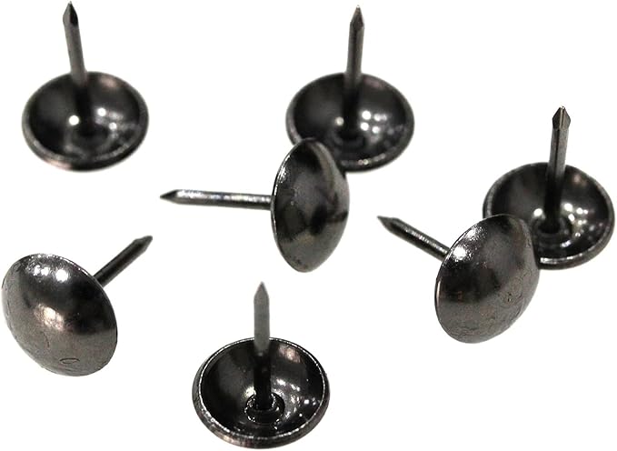 500Pcs Upholstery Tacks, BetterJonny Decorative Furniture Nails Pins 17X11MM Black Metal Thumb Tacks for Upholstered Furniture Cork Board, Home Decor-DeskLoop Office