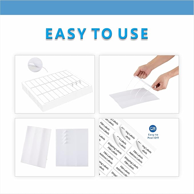 Address Labels, JIQEZNL Premium 1" x 2-5/8" Mailing Labels for Envelopes, 3000 Address Label Sticker Paper for Laser/Ink Jet Printer, White Blank Printable Sticker Labels 30 Per Sheet 8.5"×11"-DeskLoop Office