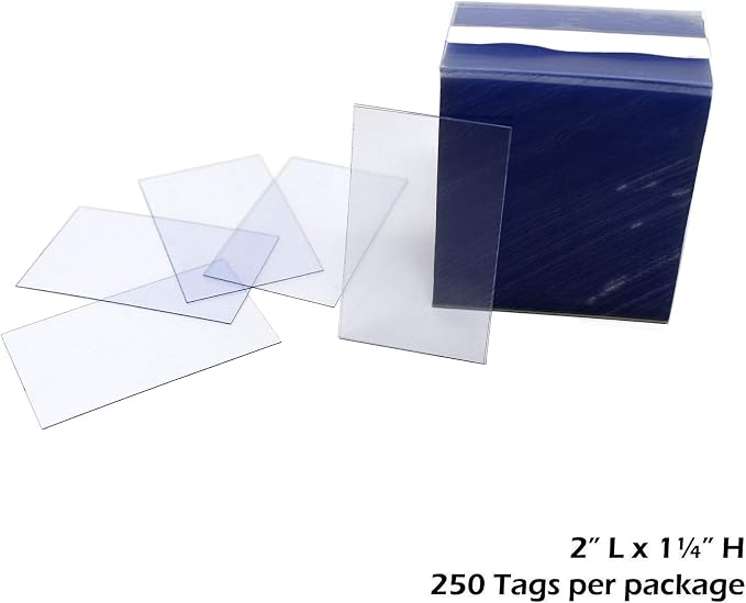 1.25" x 2" Clear Plastic Tags, Shelf Label Holders - Image 2
