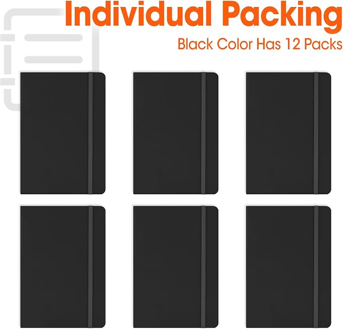 6 Pack Lined Journal Notebook for Work, 200 Pages, Medium 5.5 in x 8.3 in - Image 7