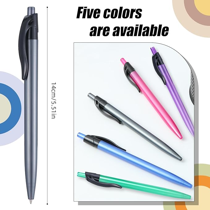 Yuxingrong Retractable Black Ballpoint Pen for Smooth Writing 1.0mm Medium Pack of 100, click pens with comfort grip, Idea for Journaling, Planner, Note Taking-DeskLoop Office