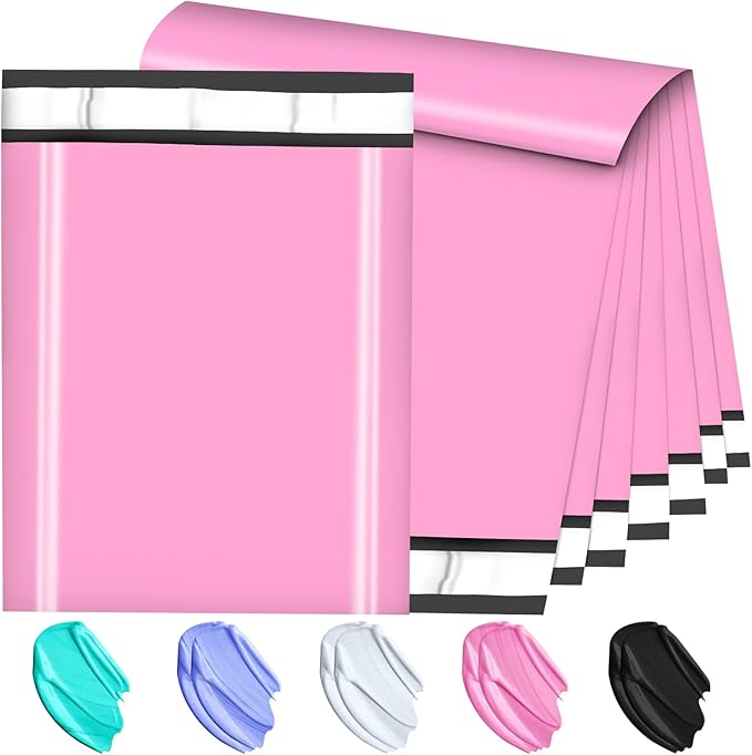 Large Poly Mailers 19x24 Inch 100 Pack, Shipping Bags for Clothing with Self-Sealing Tear-Resistant, Waterproof Poly Bags, Mailing Envelopes for Small Business (Pink)-DeskLoop Office