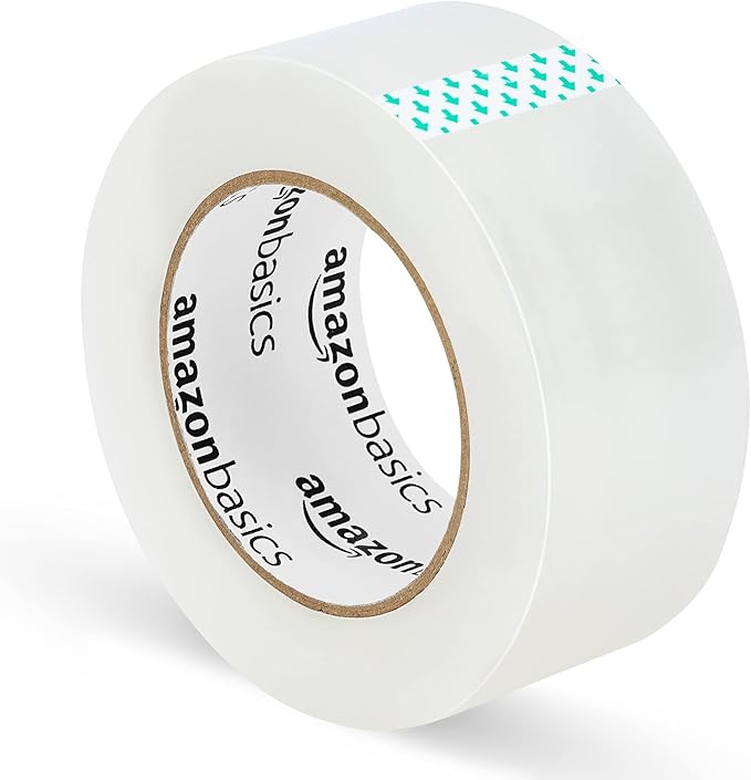 Amazon Basics Packing Tape for Moving boxes, Shipping Tape Refills, Clear, 1.88-Inch Wide x 109 Yards, 6-Pack, Total 654 Yards-DeskLoop Office