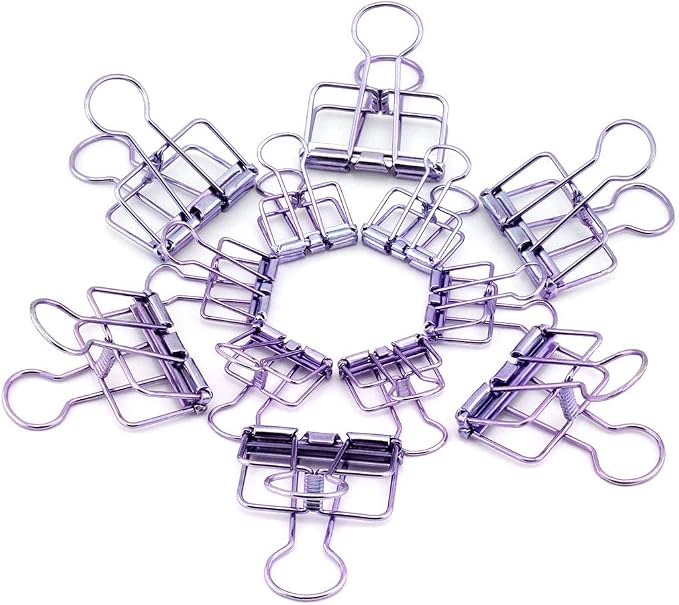 40-Pack Multi-purpose Metal Wire Binder Clip Set, by RuiLing