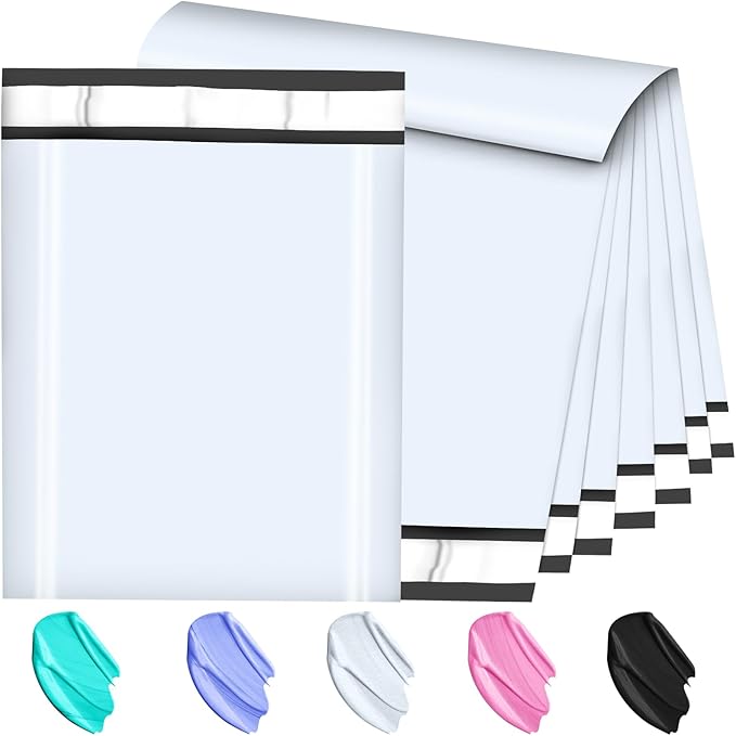 Large Poly Mailers 19x24 Inch 100 Pack, Shipping Bags for Clothing with Self-Sealing Tear-Resistant, Waterproof Poly Bags, Mailing Envelopes for Small Business (White)-DeskLoop Office
