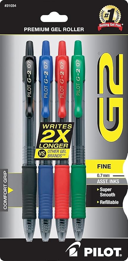 Pilot G2 Retractable Premium Gel Ink Roller Ball Pens, Fine Point - Image 3
