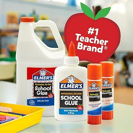 Elmer’s Disappearing Purple School Glue Sticks, Washable, 7g, 30 Count - Bulk Pack for Classrooms, #1 Teacher Brand-DeskLoop Office