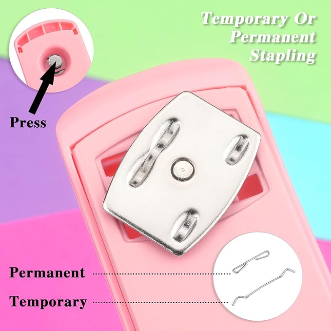Tamaki Stapler, Office Stapler, Staplers for Desk(Pink)-DeskLoop Office