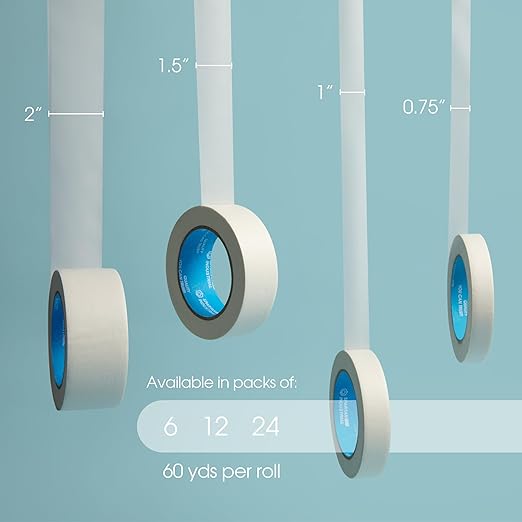 Spartan Industrial - 1" X 60 yd Masking Tape for Labeling, Packing, Art Projects, and More - 6 Craft Tape Rolls, 5.5 Mil-DeskLoop Office