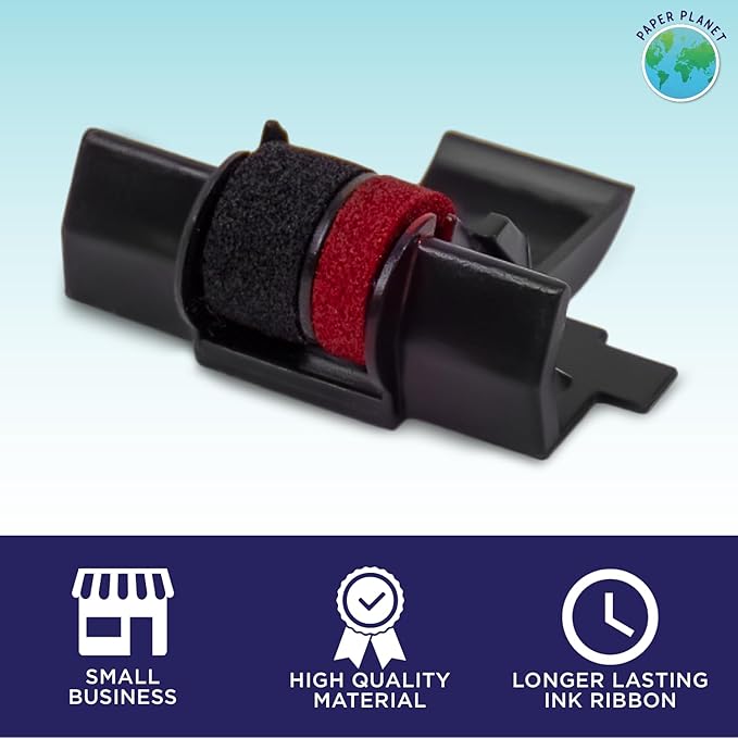 Red and Black Printing Calculator Ribbons Compatible with IR40T by Paper Planet | Replacement Adding Machine Ink Ribbon Compatible with Select Canon, Casio, Sharp, and Victor IR40T | 5 Pack-DeskLoop Office