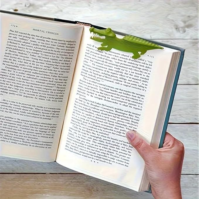 Crocodile Bookmark ā Funny Alligator Book Clip for Kids & Book Lovers ā Cute Animal-Shaped Page Marker ā Unique Gift for Readers & Students