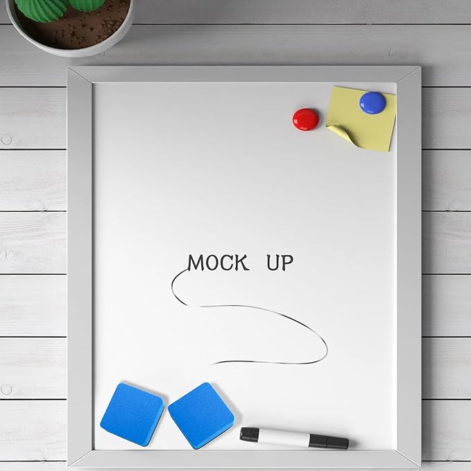 Dry Erase Markers, 48 Pack Magnetic Whiteboard & Chalkboard Cleaners, Small Magnetic Erasers (Blue)-DeskLoop Office