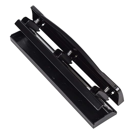 Amazon Basics 3 Hole Punch, 10 Sheet Capacity, Black-DeskLoop Office
