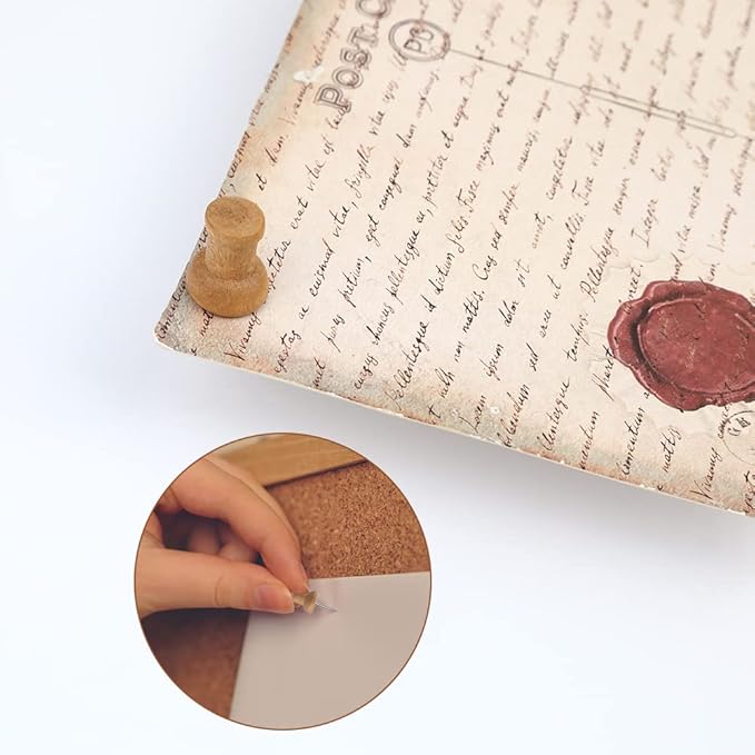 150 Pcs Push Pins for Cork Board, Decorative Thumb Tacks Wooden Push Pins Head Pin Wood Map Tacks Marking Pin, Wood Thumb Tacks Decorative for Bulletin Boards Craft Projects with Storage Box, Coffee-DeskLoop Office