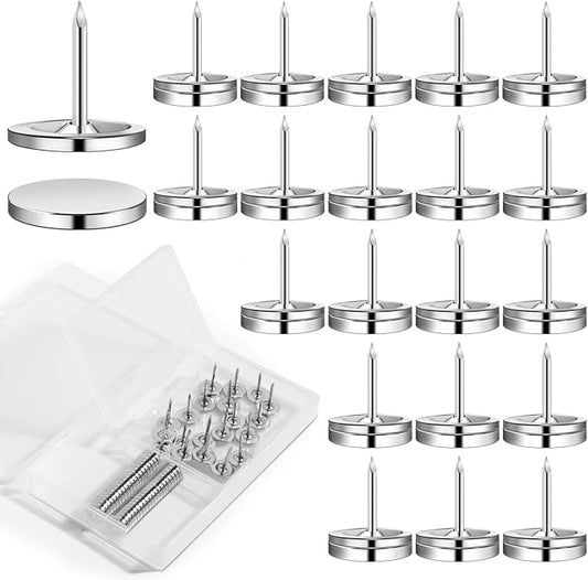 rhinocats Magnetic Push Pins, 30 Sets Magnet Thumbtack for Wall Bulletin Board Strong Decorative Pushpins Clip for Map Picture Hanging Kit Poster Holder-DeskLoop Office