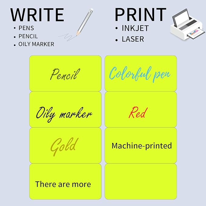 STARLIBOO Shipping Labels Stickers, 2"×4" Printable Fluorescent Mailing Labels for Laser/Inkjet Printing- Matte, Permanent Adhesive Stickers (20 Sheets, Fluorescent Yellow)-DeskLoop Office