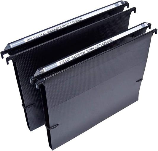 Ultimate Office MagniFile Hanging File Folders (Black, 1" Box-Base, Set 2)-DeskLoop Office