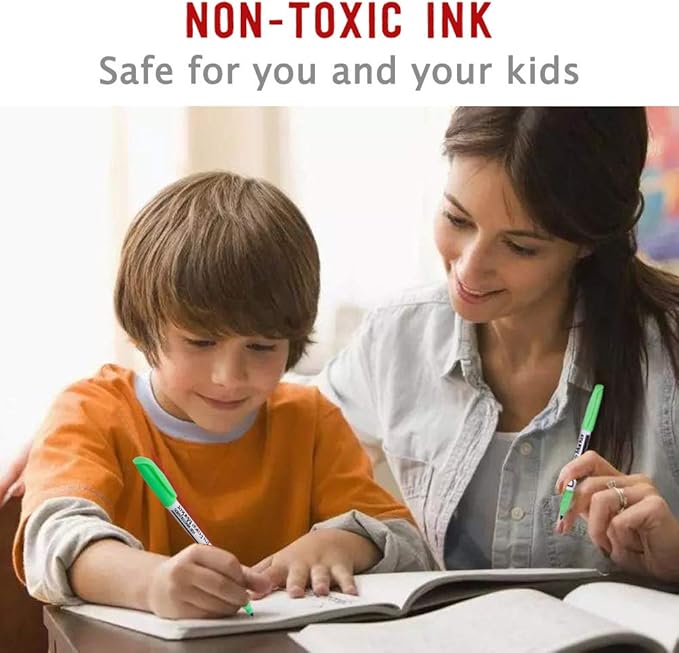 Volcanics Green Dry Erase Markers Low Odor Fine Whiteboard Markers Thin Box of 12-DeskLoop Office