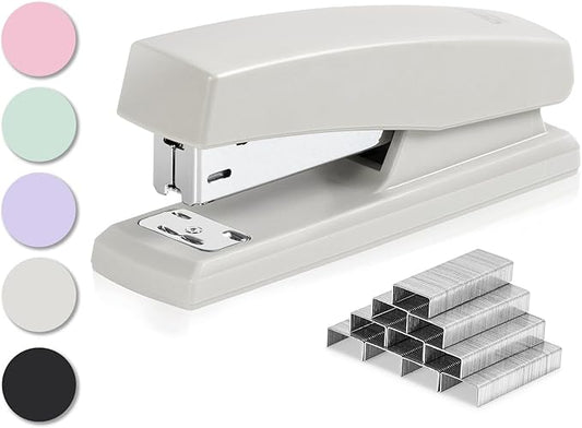 Deli Stapler, Desktop Staplers with 640 Staples, Office Stapler, 25 Sheet Capacity, White-DeskLoop Office
