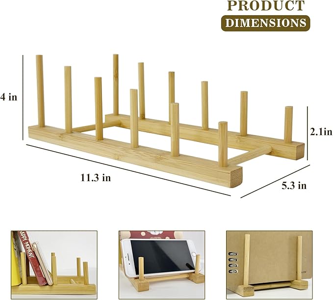 2 Pack Mail Organizer for Desk, Wood Mail Holder Countertop with 5-Slot, Small Letter Sorter File Holder,Office Desktop Envelope Organizer and Book Display Rack-DeskLoop Office