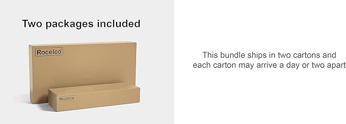 Rocelco 40" Large Height Adjustable Standing Desk Converter with Dual Monitor Stand BUNDLE - Quick Sit Stand Up Computer Workstation Riser - Retractable Keyboard Tray - Black (R DADRB-40-DMS)-DeskLoop Office