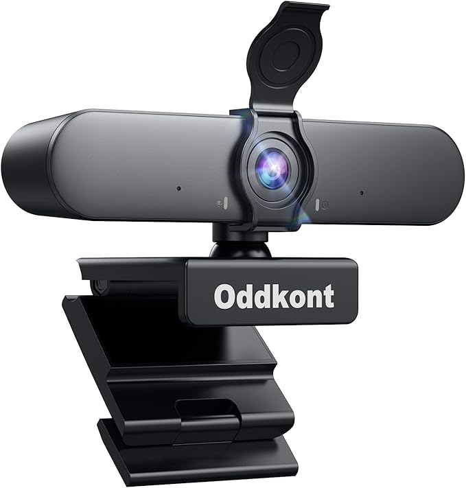 Full HD 1080P Webcam with Microphone, Auto-Light Balance, Rotatable Design,Privacy Cover, Plug and Play for Zoom, Skype,Web Conferencing - Compatible with Windows, Mac, Laptop, Desktop-DeskLoop Office