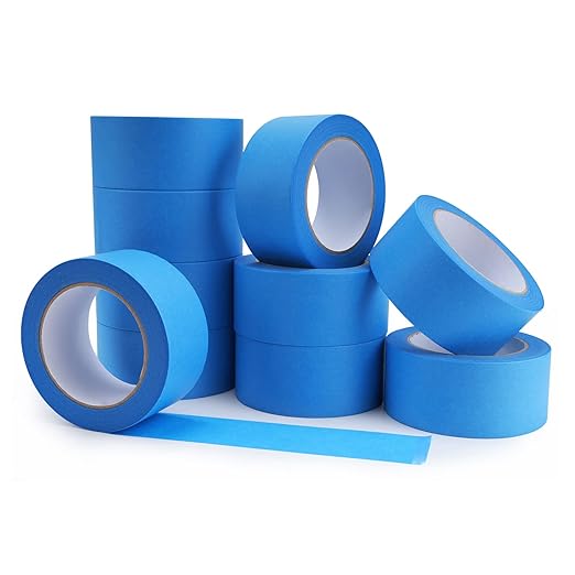 Lichamp Blue Painters Tape Bulk, 10 Pack 1.9 inch Wide by 55 Yards Tape, Blue Tape for Crafts Arts-DeskLoop Office