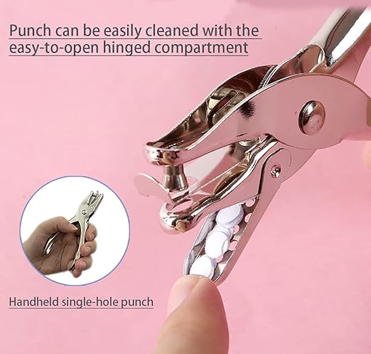 1/4 and 1/8 Inch Small Single Hole Punch, 2 Pack Handheld Circle Shaped Hole Puncher with 8 Sheet Capacity for DIY Craft Paper, Tag & Ticket, Perfect for Home, Office, Back to School Supplies-DeskLoop Office