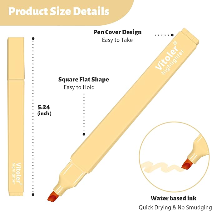 Highlighters,20Pcs Highlighters Assorted Colors,Chisel Tip Bible Pens,Pastel Markers for Journaling Planner Notes Graduation Gifts-DeskLoop Office