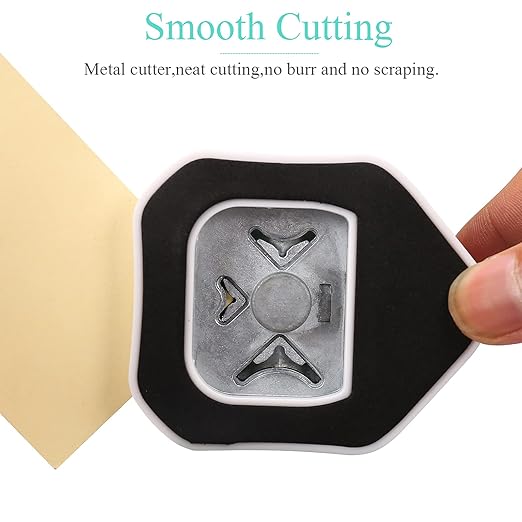 LOONENG 3 Way Round Corner Punch, 4mm, 7mm, 10mm 3 in 1 Corner Cutter for Paper Crafts, Laminator, Cardstock, DIY Projects, Photocards, Card Making and Scrapbooking-DeskLoop Office