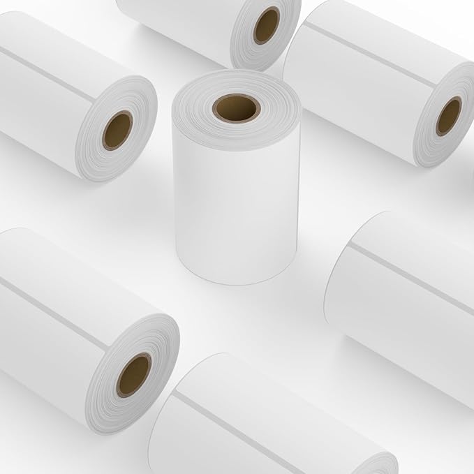 9527 Product 4x6 Blank Direct Thermal Shipping Labels for Zebra 2844 Zp-450 Zp-500 Zp-505,250 Labels/Roll,Total 100 Rolls