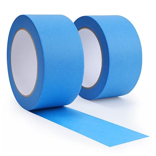 Lichamp Blue Painters Tape, 2 Bulk Pack 1.9 inch by 55 Yards Paper Tape, Blue Tapes for Crafts Arts-DeskLoop Office