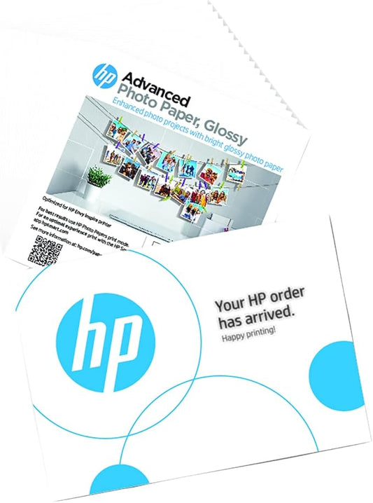 HP Advanced Photo Paper, Glossy, 5x5 in, 20 sheets (49V50A),White-DeskLoop Office